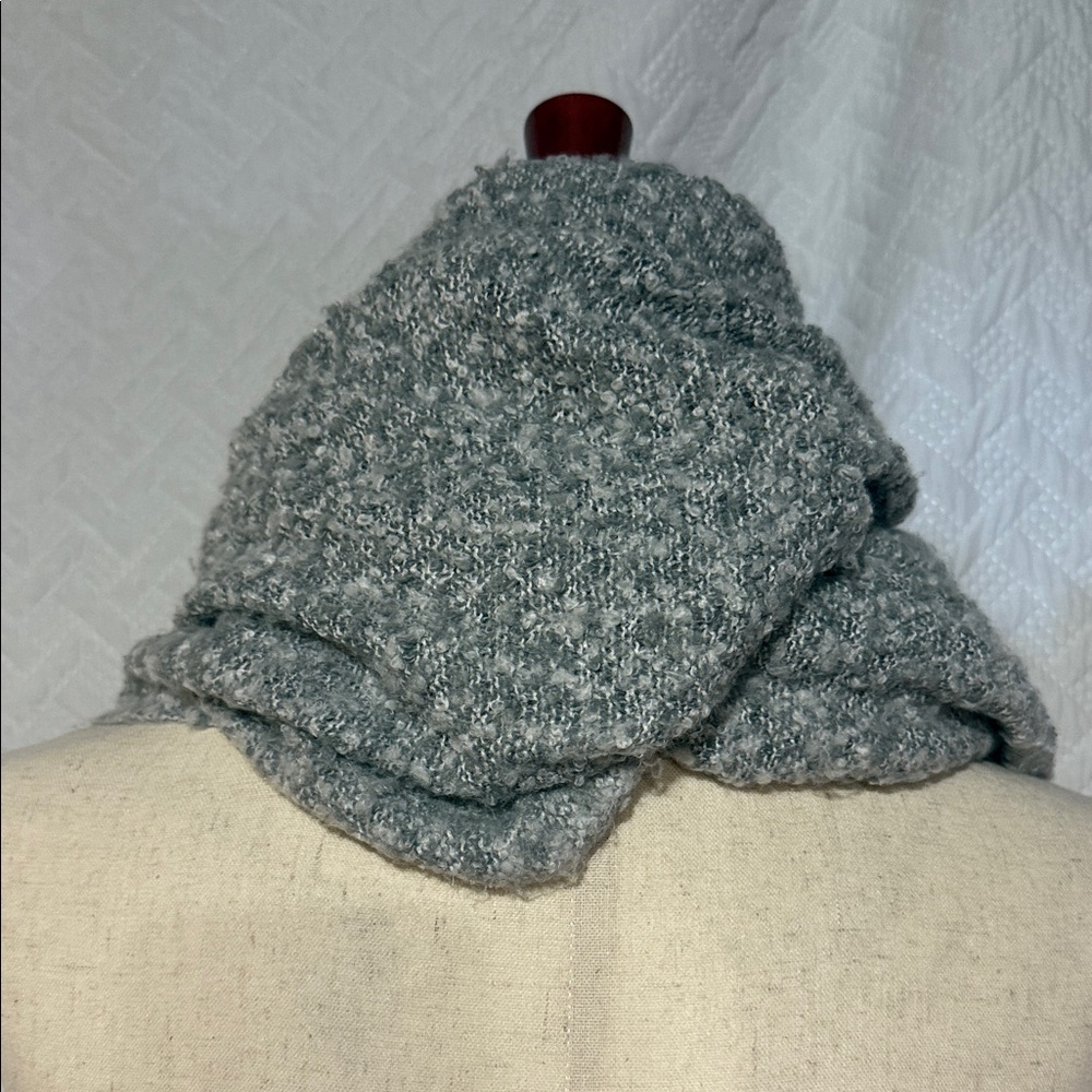 Gray Knit Infinity Scarf - Picture 2 of 2